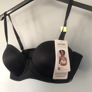 NWT Womens Jockey Black Cushion Wire Bra Size 38B Multiway Straps